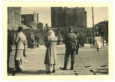 Używany, Oryg. Foto Żołnierze Ludność w zniszczonej WARSZAWIE Warszawa Polska 1941 na sprzedaż  Wysyłka do Poland