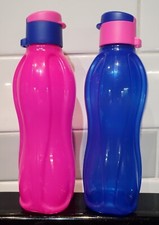 Garrafas de água Tupperware Eco 16 oz pequenas com selo flip top conjunto de 2 azuis e rosa comprar usado  Enviando para Brazil