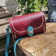 Schultertasche leder holz gebraucht kaufen  Geisenfeld