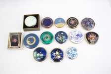 vintage stratton compact blue for sale  LEEDS