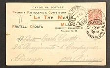 Cartolina commerciale tre usato Cartolina commerciale tre usato  Milano