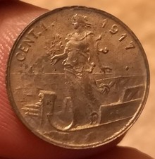 Moneta centesimo 1917 usato  Olbia
