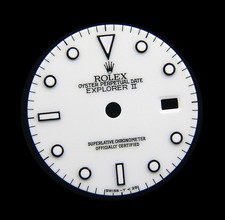 Genuíno Rolex Explorer II 16570 16550 mostrador de relógio branco brilhante trítio lume comprar usado  Enviando para Brazil
