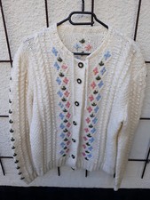 Strickjacke musterstrick creme gebraucht kaufen  Hürth
