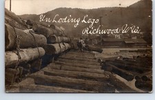 Cartão postal foto real RPPC Richwood West Virginia registros de descarga publicados 1914 comprar usado  Enviando para Brazil
