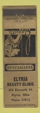 Matchbook cover elyria for sale  USA