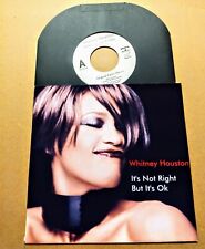 WHITNEY HOUSTON IT'S NOT RIGHT BUT 7" UK VINYL 45 JUKEBOX - FREE CUSTOM SLEEVE comprar usado  Enviando para Brazil