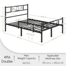 Double metal bed for sale  IPSWICH