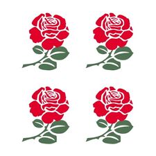 Juego de 4 rosas tatuajes temporales impermeables de larga duración rojo Inglaterra rosa inglesa segunda mano  Embacar hacia Mexico