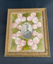 Tapete floral bordado movimento American Arts and Crafts com moldura e fotógrafo comprar usado  Enviando para Brazil