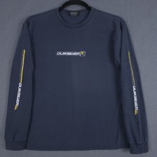 Camiseta masculina vintage Quiksilver grande azul desbotada manga longa surf skate pulôver comprar usado  Enviando para Brazil