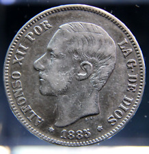 España, 5 Pesetas, 1885, moneda de plata 0,900 segunda mano  Embacar hacia Mexico