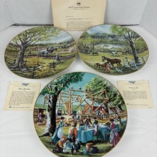 Lote 3 Land of the Free Collectors Studio Plates Celeiro Levantamento Novo Arado Colt comprar usado  Enviando para Brazil