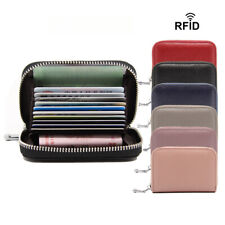 Carteira masculina feminina couro de vaca RFID 12 slots para cartão concertina porta-cartão comprar usado  Enviando para Brazil