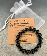 Black tourmaline bracelet d'occasion  Expédié en Belgium