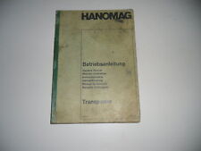 Operating instructions hanomag d'occasion  Expédié en Belgium