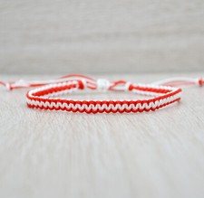 Bracciale corda bianco rosso calcio monza sudtirol bari perugia triestina padova, usado comprar usado  Enviando para Brazil