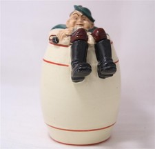 Cerveja alemã antiga personagem porcelana Stein homem bêbado em barril c.1910s comprar usado  Enviando para Brazil