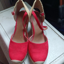 Red canvas shoes for sale  SHEFFIELD