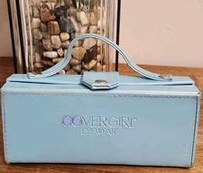 Estojo de óculos vintage década de 1980 COVER GIRL capa dura azul pérola espelho  comprar usado  Enviando para Brazil