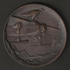 1929 MEDALLA ADMIDRAL BYRD "CONQUISTA DE LOS POLOS" por JULIO KILENYI --- XIZH segunda mano  Embacar hacia Mexico