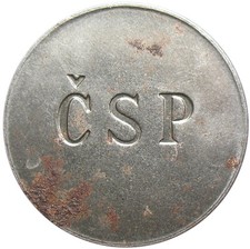 Telephone token - 2-02.1 - Czech - ČSP - 25 mm - var.  ends of S in ČSP vertical na sprzedaż  PL