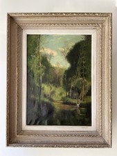 Antique oil canvas d'occasion  Expédié en Belgium