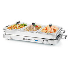 Bandeja de aquecimento elétrica aquecedor de alimentos servidor buffet 450W aço inoxidável para festas comprar usado  Enviando para Brazil