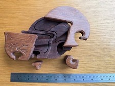 Wooden carved cat for sale  TORQUAY