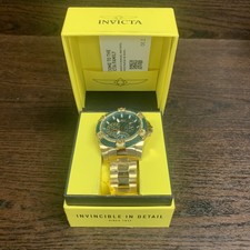 Usado, Invicta Bolt relógio cronógrafo masculino tom dourado aço inoxidável Japão 100m verde D comprar usado  Enviando para Brazil