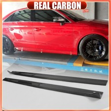 Para Audi A3 Sline S3 Sedan 2014-19 SAIAS LATERAIS DE CARBONO REAL extensão spoiler labial comprar usado  Enviando para Brazil