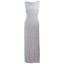 Vestido de casamento JO RO IMPORTS 1950 branco floral frisado tamanho 14, usado comprar usado  Enviando para Brazil