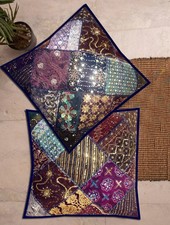 CONJUNTO DE 2 PEÇAS 24" Capa de Almofada Lance Pesada Patchwork Sari Frisada Quadrada comprar usado CONJUNTO DE 2 PEÇAS 24" Capa de Almofada Lance Pesada Patchwork Sari Frisada Quadrada comprar usado  Enviando para Brazil