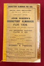 1909 wisden softback for sale  HIGH PEAK