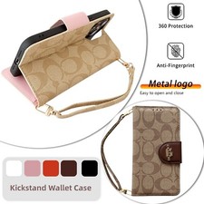 Capa carteira folio para iPhone 16 Pro Max 15 14 13 12 suporte alça de pulso comprar usado  Enviando para Brazil