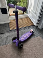 Micro Maxi Deluxe Scooter Púrpura Altura Ajustable Manillar Luces Ruedas segunda mano  Embacar hacia Mexico