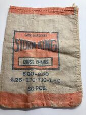 Estojo vintage Storm-King pneu endurecido correntes cruzadas bolsa de pano bolsa publicidade, usado comprar usado  Enviando para Brazil