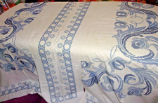 Colcha Paragon #01179 vintage para acabamento ponto cruz azul algodão duplo, usado comprar usado  Enviando para Brazil