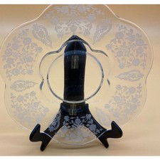 Lembrança gravada 9" prato de vidro vintage, borda recortada, festa do chá, arranhado comprar usado Lembrança gravada 9" prato de vidro vintage, borda recortada, festa do chá, arranhado comprar usado  Enviando para Brazil