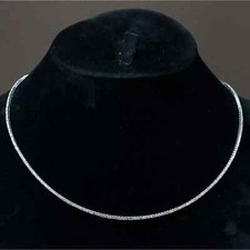 Colar de tênis folheado a ouro branco 14k com diamante criado em laboratório corte redondo 5,00 CT comprar usado  Enviando para Brazil
