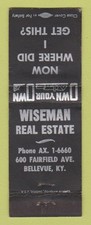 Matchbook cover wiseman for sale  USA