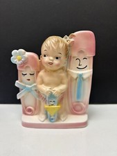 Vintage 1950’s Rubens Japão 1045M Vaso Plantador Berçário Meninas Pinos de Fralda Rosa comprar usado  Enviando para Brazil