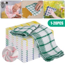 1-20 peças panos de louça de cozinha algodão super limpeza absorvente toalha de lavar comprar usado  Enviando para Brazil