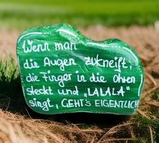 Bemalter stein spruch gebraucht kaufen  Zwickau