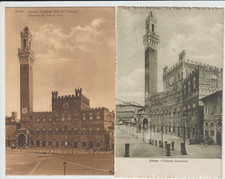 2 ANTICHE CARTOLINE DI SIENA - PALAZZO COMUNALE - FORMATO PICCOLO comprar usado  Enviando para Brazil
