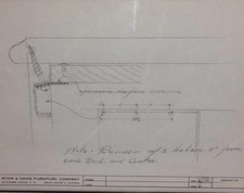 Desenho esquemático vintage Giacomo Buzzitta Stow Davis design de móveis assinado  comprar usado  Enviando para Brazil