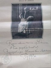 Papa pio autografo usato  Bari