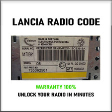 CÓDIGOS DE RÁDIO LANCIA FIAT ALFA DESBLOQUEIO ESTÉREO BOSCH CONTINENTAL DAIICHI 8 SERVIÇO, usado comprar usado  Enviando para Brazil