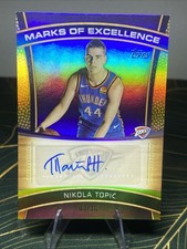 Nikola Topic 2025-26 Topps Basketball #ME-NT autógrafo dourado 3/50 OKC Thunder comprar usado Nikola Topic 2025-26 Topps Basketball #ME-NT autógrafo dourado 3/50 OKC Thunder comprar usado  Enviando para Brazil