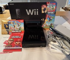 Usado, Nintendo Wii New Super Mario Bros. Pacote de console preto com caixa e jogo TESTADO comprar usado  Enviando para Brazil